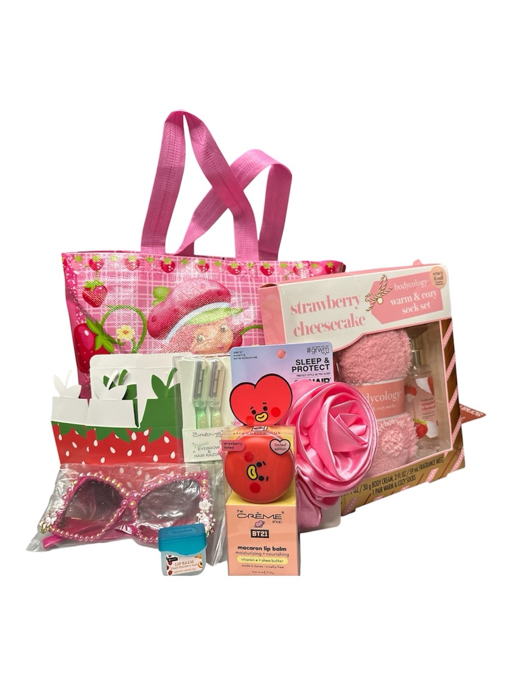 BODYCOLOGY STRAWBERRY SHORTCAKE CRÈME SHOP Bath & Body Gift Set